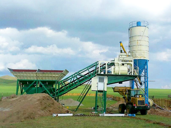 YHZS25 mobile cement plant