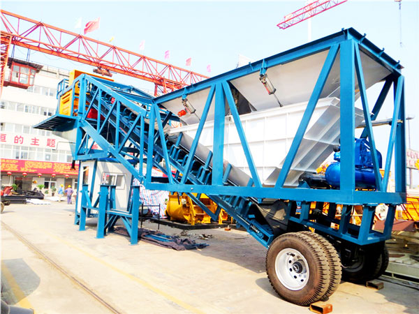 YHZS50 batching plant mobile