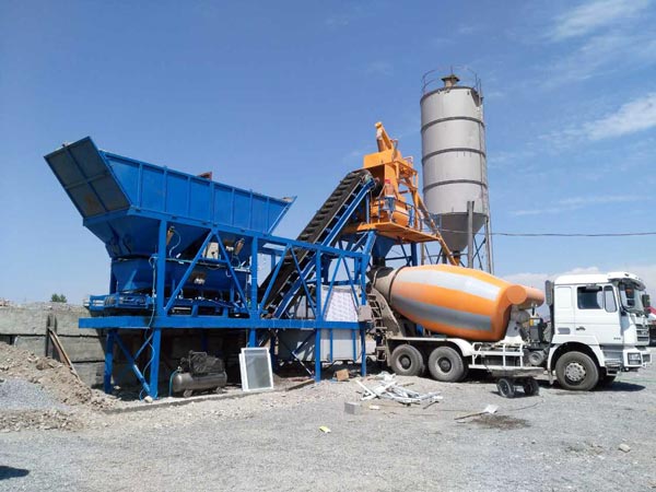 AJY-25 mobile ready mixed concrete plant