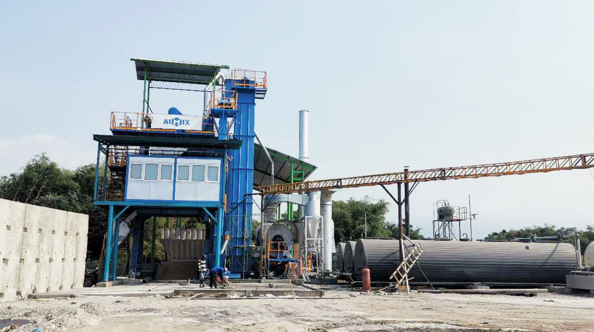stationary asphalt batching mixing plant in Indonesia